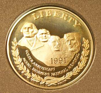 1991 Prestige Set commemorative silver dollar obverse