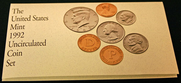 1992 Mint Set front of insert large view 1992 Mint Set front of insert large view
