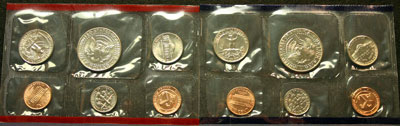 1992 Mint Set reverse images of coins