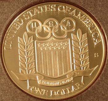 1992 Prestige Set commemorative dollar reverse