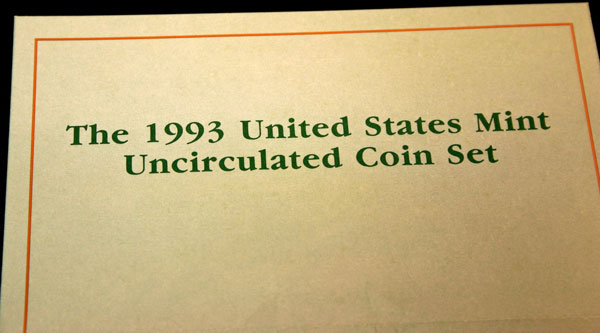 1993 Mint Set top of insert large view 1993 Mint Set top of insert large view