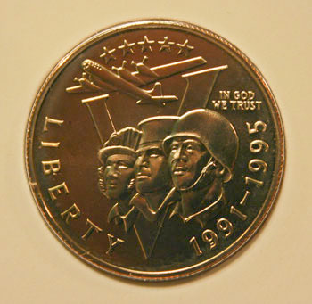 Young Collectors Edition Coin Sets 1993 World War II clad coin obverse
