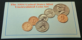 1994 Mint Set front of insert