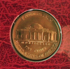 1994 Thomas Jefferson nickel reverse
