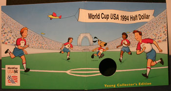 Young Collectors Edition Coin Sets 1994 World Cup Soccer clad coin package soccer game