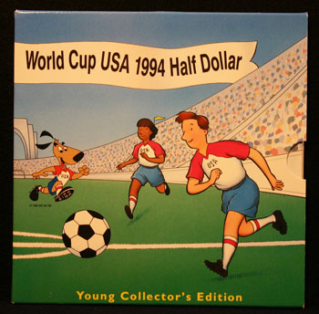 Young Collectors Edition Coin Sets 1994 World Cup Soccer clad coin package front 