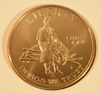 Young Collectors Edition Coin Sets 1995 Civil War Battlefield clad half dollar obverse