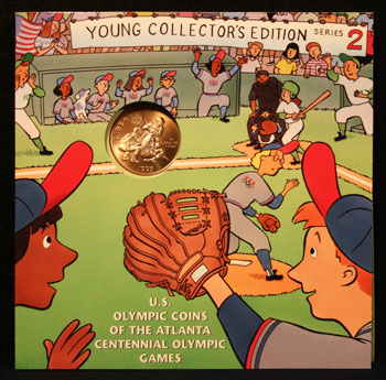 Young Collectors Edition Coin Sets 1996 Atlanta Olympics Baseball coin package front