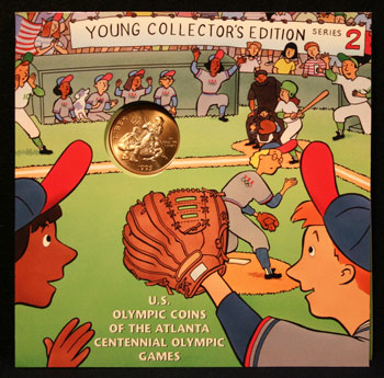 Young Collectors Edition Coin Sets 1996 Atlanta Olympics Baseball coin package front