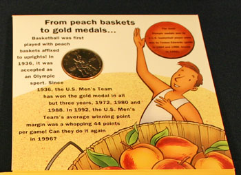 Young Collectors Edition Coin Sets 1996 Atlanta Olympics Basketball coin package contents 4