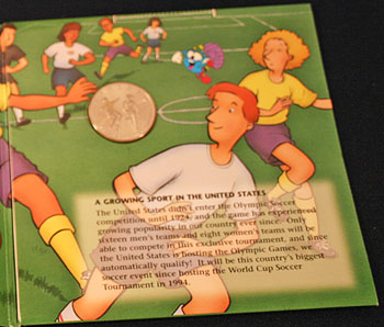 Young Collectors Edition Coin Sets 1996 Atlanta Olympics Soccer coin package contents 4