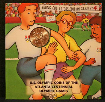 Young Collectors Edition Coin Sets 1996 Atlanta Olympics Soccer coin package front