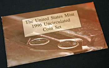 1996 Mint Set package of coins