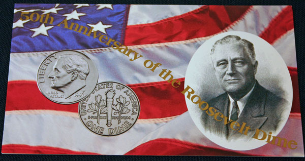 1996 Mint Set w Roosevelt dime insert front large view