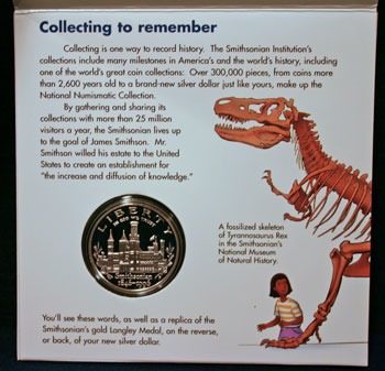 Young Collectors Edition Coin Sets 1996 Smithsonian Institution coin package contents 2