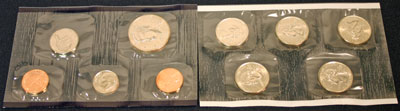 1999 Mint Set philadelphia obverse images of uncirculated coins