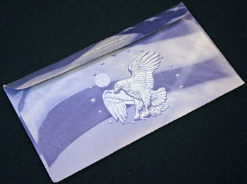 1999 Susan B. Anthony Mint Set back of envelope
