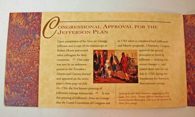 Thomas Jefferson Coin and Currency Set Booklet page 5