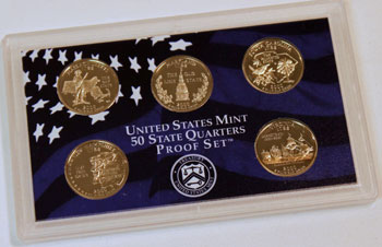 2000 Proof Set reverse images of quarter proof coins 2000 Proof Set reverse images of quarter proof coins