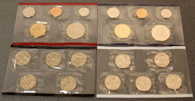 2001 Mint Set reverse view of coins