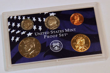 2001 Proof Set obverse images of regular proof coins