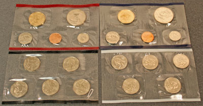 2002 Mint Set obverse images of uncirculated coins