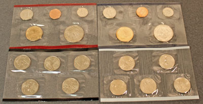 2001 Mint Set reverse images of uncirculated coins