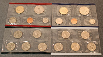 2003 Mint Set obverse view of uncirculated coins