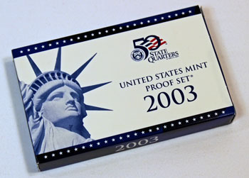 2003 Proof Set box with proof coins