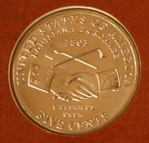 2004 Westward Journey peace medal nickel reverse