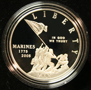 2005 American Legacy Collection Proof Coins Set Marines obverse