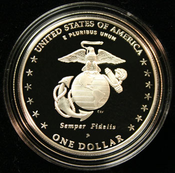 2005 American Legacy Collection Proof Coins Set Marines reverse