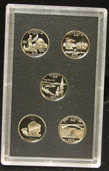 2005 American Legacy Collection Proof Coins Set state quarters reverse
