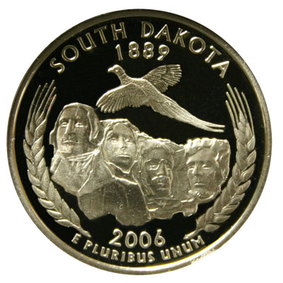 2006 State Quarter South Dakota reverse