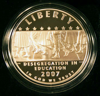 2007 American Legacy Collection Proof Coins Set Little Rock Desegregation dollar obverse