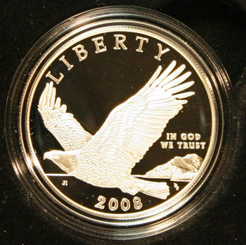 2008 American Legacy Proof Coins Set Bald Eagle commemorative dollar obverse