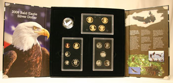 2008 American Legacy Proof Coins Set package open