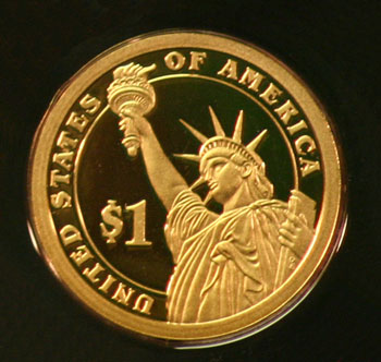 2009 Proof Set Presidential Dollar reverse