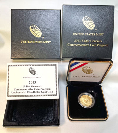 2013 Five-Star Generals Commemorative Gold Five-Dollar Coin Set 2013 Five-Star Generals Commemorative Gold Five-Dollar Coin Set