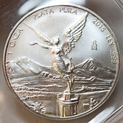 2015 Silver Libertad one-ounce silver coin obverse