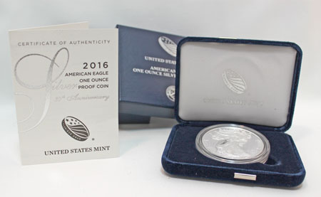 2016 30th Anniversary American Eagle Silver Proof Coin Clam Shell Set