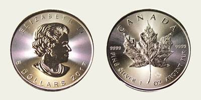 2017 Canada Maple Leat Silver Five-Dollar Coin