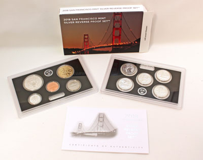 2018 Silver Reverse Proof Set 50th Anniversary of the San Francisco Mint