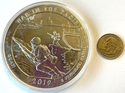 2019 Silver Five-Ounce Quarter Coin - Guam