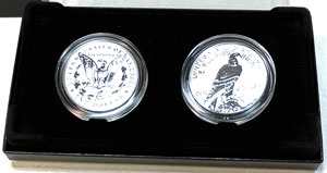 2023 Morgan and Peace Dollar Reverse Proof Two-Coin Set reverse