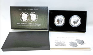 2023 Morgan and Peace Dollar Reverse Proof Two-Coin Set 2023 Morgan and Peace Dollar Reverse Proof Two-Coin Set