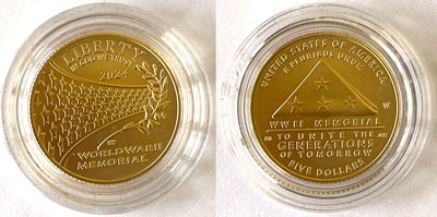 2024 Greatest Generation Commemorative Gold Five Dollar Coin Uncirculated 2024 Greatest Generation Commemorative Gold Five Dollar Coin Uncirculated