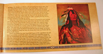 Lewis and Clark Coin and Currency Set Expedition Booklet page 13 Lewis and Clark Coin and Currency Set Expedition Booklet page 13