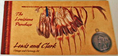 Lewis and Clark Coin and Currency Set Louisiana Purchase Booklet front