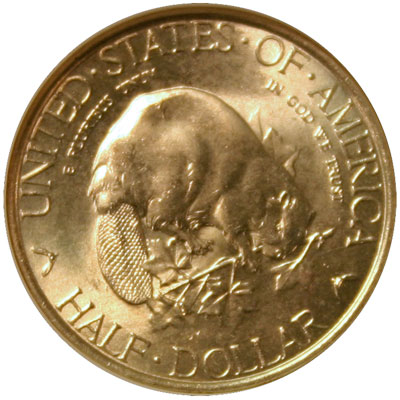 Albany New York Charter half dollar commemorative coin reverse Albany New York Charter half dollar commemorative coin reverse